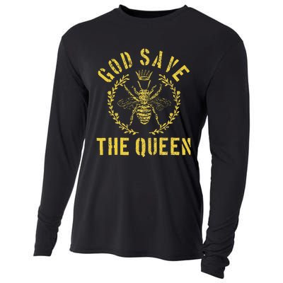 God Save The Queen Bee Queen Bee Cooling Performance Long Sleeve Crew