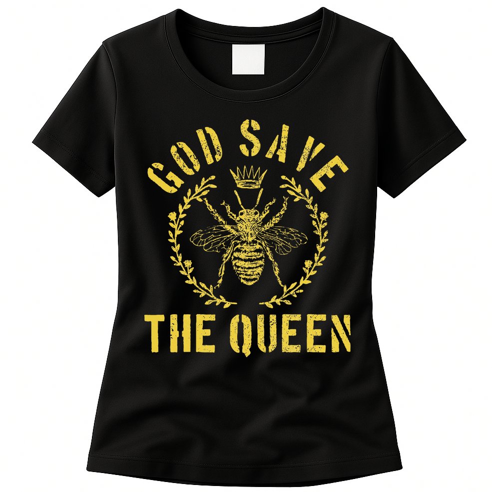 God Save The Queen Bee Queen Bee Womens T-Shirt