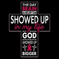 God Showed Up Brain Aneurysm Awareness Burgundy Aortic Backpack