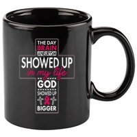 God Showed Up Brain Aneurysm Awareness Burgundy Aortic 11oz C Handle Ceramic Mug