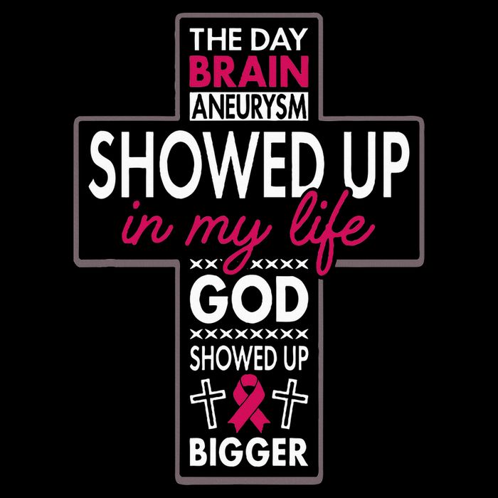 God Showed Up Brain Aneurysm Awareness Burgundy Aortic Polo