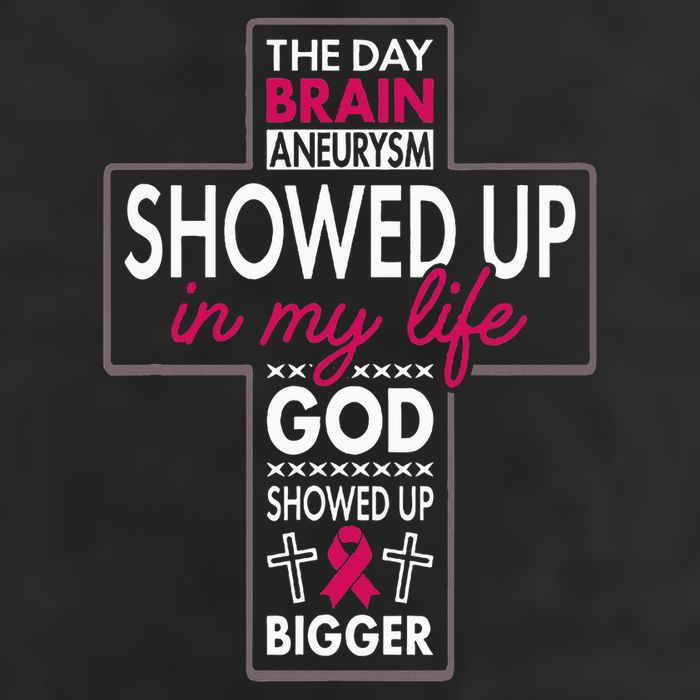 God Showed Up Brain Aneurysm Awareness Burgundy Aortic Golf Towel
