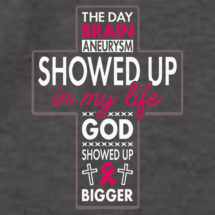 God Showed Up Brain Aneurysm Awareness Burgundy Aortic Vector Backpack