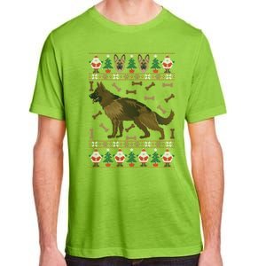 Ger Shepherd Ugly Christmas Holiday Dog Lover Xmas Gift Adult ChromaSoft Performance T-Shirt