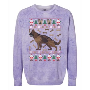 Ger Shepherd Ugly Christmas Holiday Dog Lover Xmas Gift Colorblast Crewneck Sweatshirt