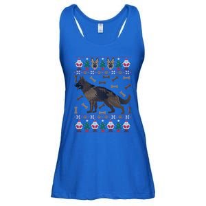 Ger Shepherd Ugly Christmas Holiday Dog Lover Xmas Gift Ladies Essential Flowy Tank