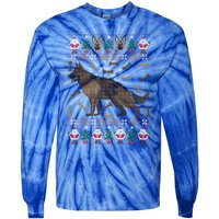 Ger Shepherd Ugly Christmas Holiday Dog Lover Xmas Gift Tie-Dye Long Sleeve Shirt