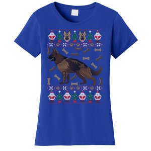 Ger Shepherd Ugly Christmas Holiday Dog Lover Xmas Gift Women's T-Shirt