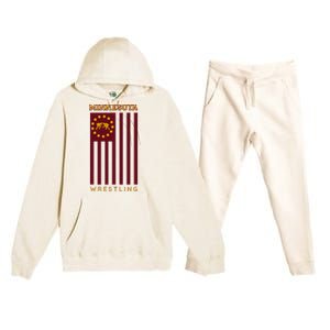 Gopher State Usa Flag Freestyle Wrestler Minnesota Premium Hooded Sweatsuit Set