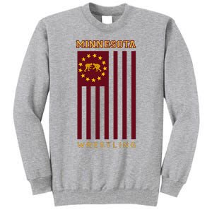 Gopher State Usa Flag Freestyle Wrestler Minnesota Tall Sweatshirt