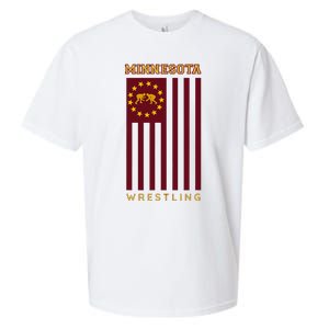 Gopher State Usa Flag Freestyle Wrestler Minnesota Sueded Cloud Jersey T-Shirt