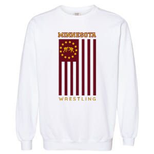 Gopher State Usa Flag Freestyle Wrestler Minnesota Garment-Dyed Sweatshirt