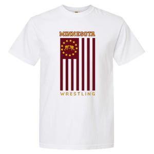 Gopher State Usa Flag Freestyle Wrestler Minnesota Garment-Dyed Heavyweight T-Shirt