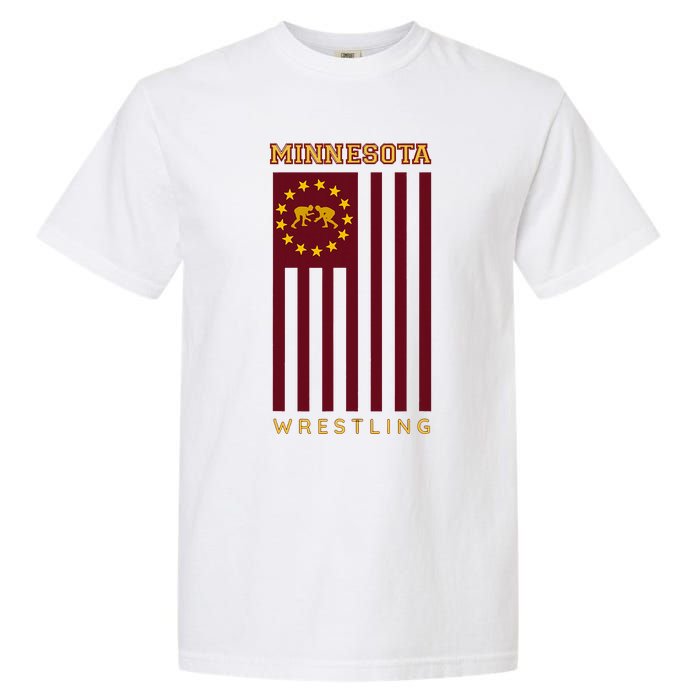 Gopher State Usa Flag Freestyle Wrestler Minnesota Garment-Dyed Heavyweight T-Shirt