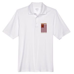 Gopher State Usa Flag Freestyle Wrestler Minnesota Men's Origin Performance Pique Polo