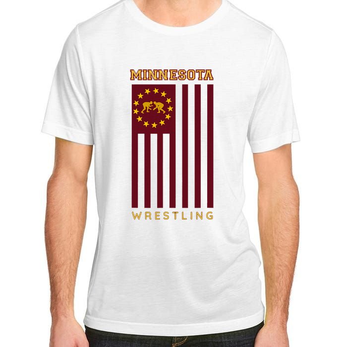 Gopher State Usa Flag Freestyle Wrestler Minnesota Adult ChromaSoft Performance T-Shirt