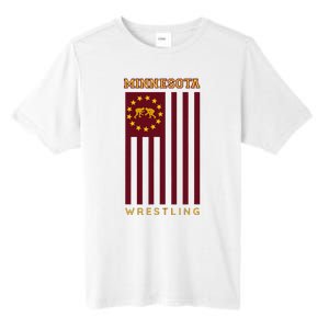 Gopher State Usa Flag Freestyle Wrestler Minnesota Tall Fusion ChromaSoft Performance T-Shirt