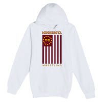 Gopher State Usa Flag Freestyle Wrestler Minnesota Premium Pullover Hoodie