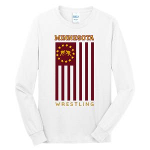 Gopher State Usa Flag Freestyle Wrestler Minnesota Tall Long Sleeve T-Shirt