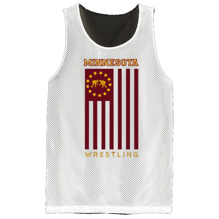 Gopher State Usa Flag Freestyle Wrestler Minnesota Mesh Reversible Basketball Jersey Tank