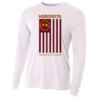 Gopher State Usa Flag Freestyle Wrestler Minnesota Cooling Performance Long Sleeve Crew