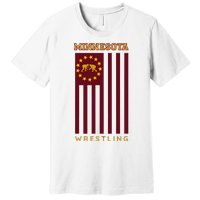 Gopher State Usa Flag Freestyle Wrestler Minnesota Premium T-Shirt