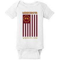 Gopher State Usa Flag Freestyle Wrestler Minnesota Baby Bodysuit