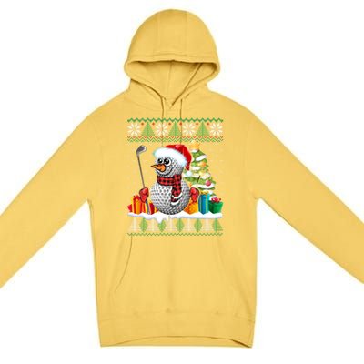 Golf Snow Ugly Christmas Sweater Sport Ball Xmas Funny Gift Premium Pullover Hoodie