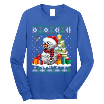 Golf Snow Ugly Christmas Sweater Sport Ball Xmas Funny Gift Long Sleeve Shirt