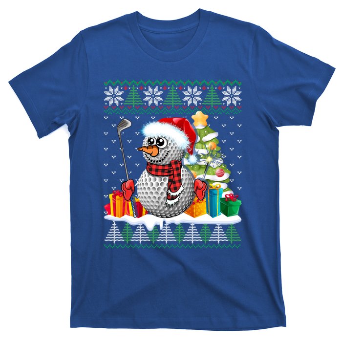 Golf Snow Ugly Christmas Sweater Sport Ball Xmas Funny Gift T-Shirt