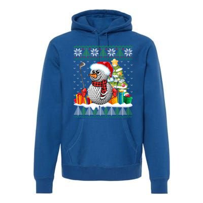 Golf Snow Ugly Christmas Sweater Sport Ball Xmas Funny Gift Premium Hoodie