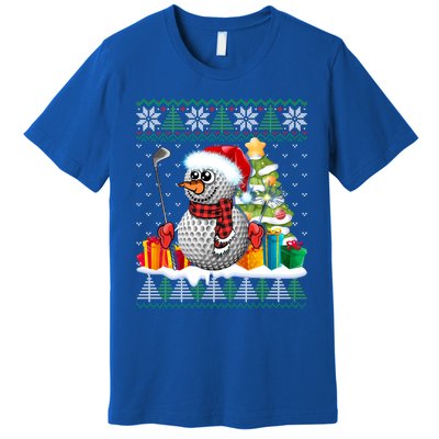 Golf Snow Ugly Christmas Sweater Sport Ball Xmas Funny Gift Premium T-Shirt