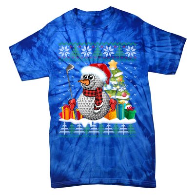 Golf Snow Ugly Christmas Sweater Sport Ball Xmas Funny Gift Tie-Dye T-Shirt