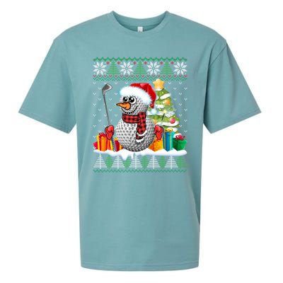 Golf Snow Ugly Christmas Sweater Sport Ball Xmas Funny Gift Sueded Cloud Jersey T-Shirt