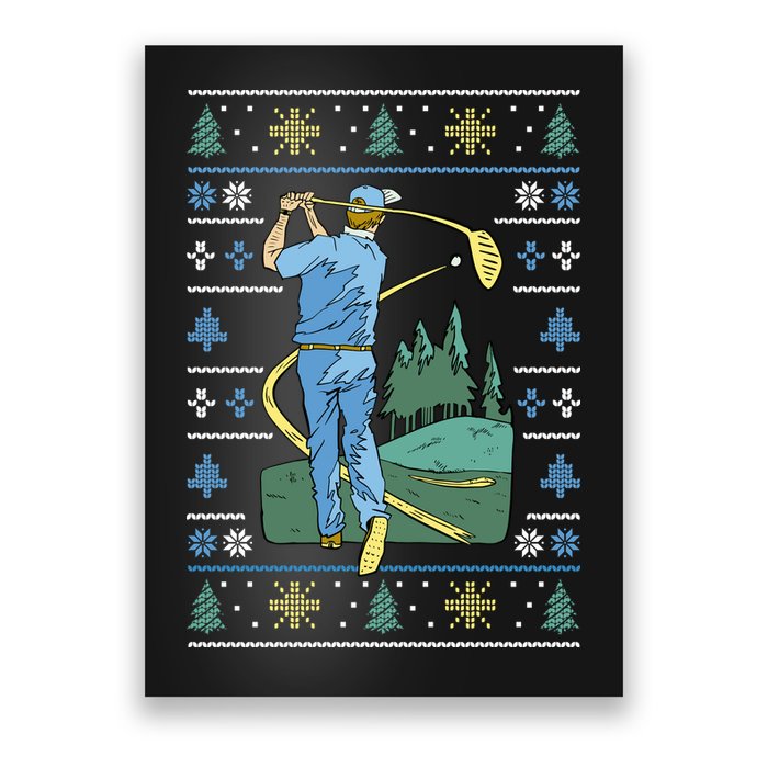 Golf Sport Ugly Christmas Sweater Poster
