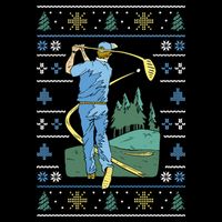 Golf Sport Ugly Christmas Sweater Poster