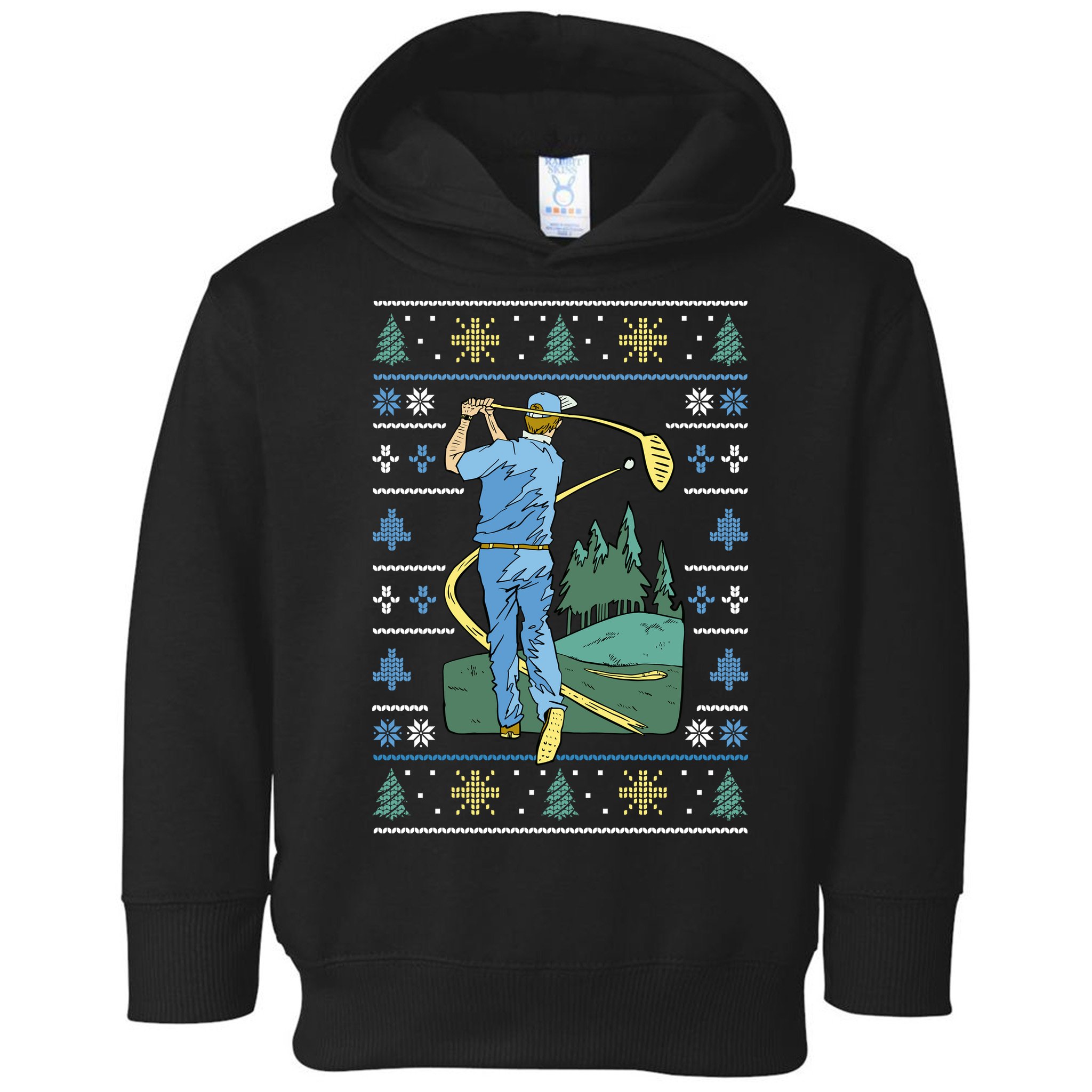Golf Sport Ugly Christmas Sweater Toddler Hoodie