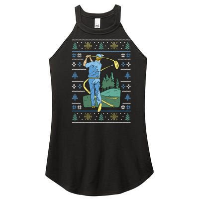 Golf Sport Ugly Christmas Sweater Women’s Perfect Tri Rocker Tank