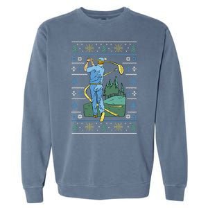 Golf Sport Ugly Christmas Sweater Garment-Dyed Sweatshirt