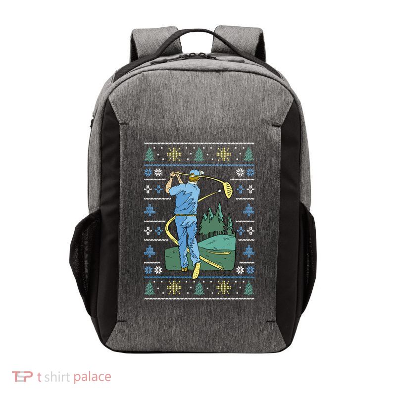 Golf Sport Ugly Christmas Sweater Vector Backpack