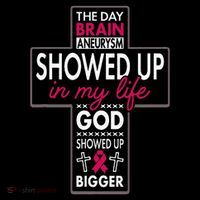 God Showed Up Brain Aneurysm Awareness Burgundy Aortic Poster