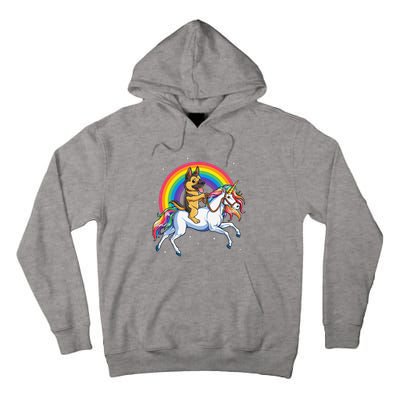 German Shepherd Unicorn Space Galaxy Rainbow Tall Hoodie