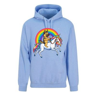 German Shepherd Unicorn Space Galaxy Rainbow Unisex Surf Hoodie