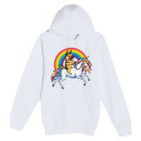 German Shepherd Unicorn Space Galaxy Rainbow Premium Pullover Hoodie