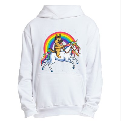 German Shepherd Unicorn Space Galaxy Rainbow Urban Pullover Hoodie