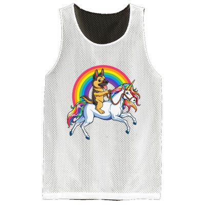 German Shepherd Unicorn Space Galaxy Rainbow Mesh Reversible Basketball Jersey Tank