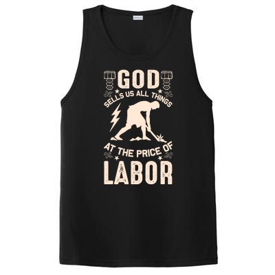 God Sells Us All Things At The Price Of Labor PosiCharge Competitor Tank