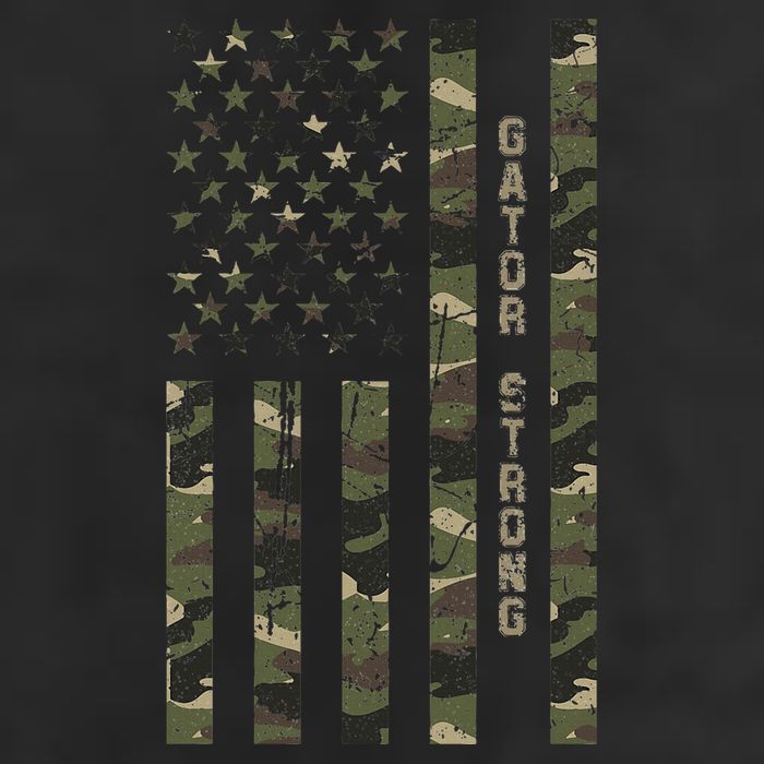 Gator Strong United States Distressed Camo W Us Flag Cool Comfort Performance Bucket Hat