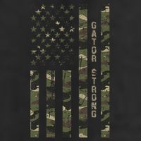 Gator Strong United States Distressed Camo W Us Flag Hat