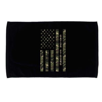 Gator Strong United States Distressed Camo W Us Flag Microfiber Hand Towel